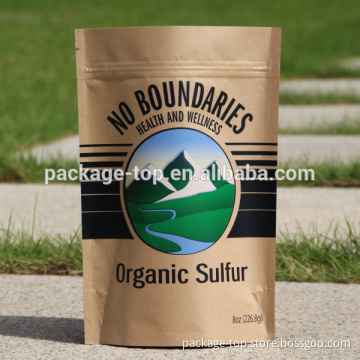 different size kraft paper coffee bag/brown ziplock coffee bag/stand up foiled zipper bag for coffee